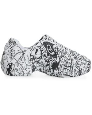 Dolce & Gabbana Daymaster Graffiti-Print Trainers - White