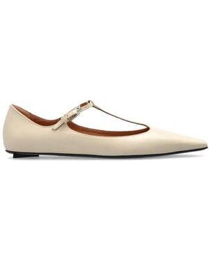 The Attico Off- Juno Ballerina Flats - Natural