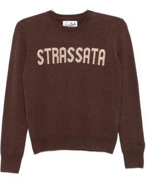 MC2 Saint Barth Crystal-Embellished Wool Sweater - Brown