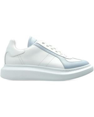 McQueen Oversized Retro Leather Trainers - Blue