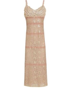 Lethicia Bronstein Vestido midi con detalle de perlas - Neutro