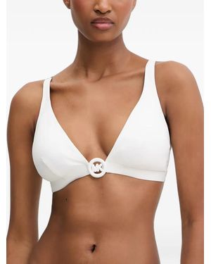 MICHAEL Michael Kors Triangle Bikini Top - White