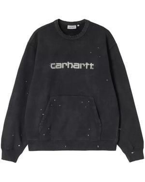 Carhartt Logo Cotton Sweatshirt - Black