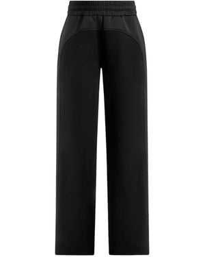 Manière De Voir Halle Jersey And Satin Joggers - Black
