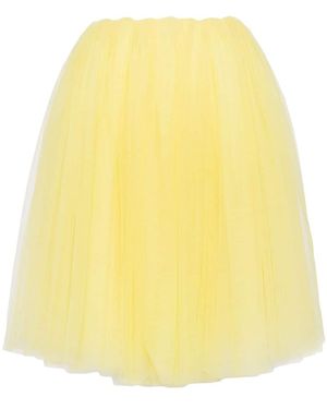 Noir Kei Ninomiya Tulle Midi Skirt - Yellow