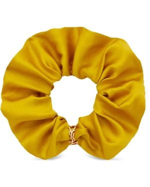 Saint Laurent Cassandre-Ring Scrunchie - Yellow