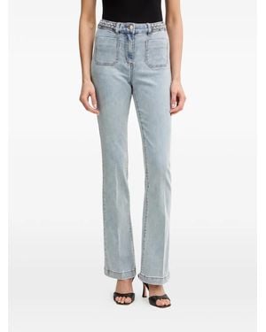 Morgan Jeans Mit Geflochtenem Besatz - Blau