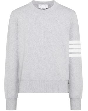 Thom Browne 4-Bar Milano Stitch Jumper - White