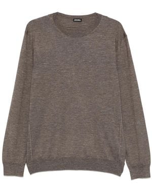 ZEGNA Pullover mit Rundhalsausschnitt - Braun