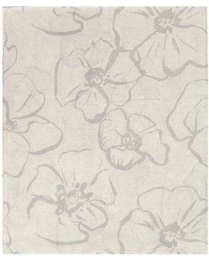 V73 Floral-Print Scarf - Natural