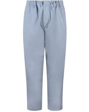 Low Brand Cotton Straight-Leg Trousers - Blue
