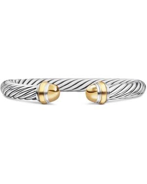 David Yurman 14K And Sterling Classic Cable Bracelet (7Mm) - White
