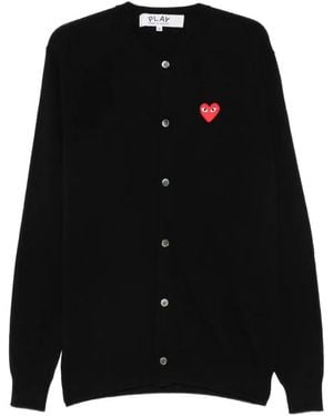 COMME DES GARÇONS PLAY Cárdigan Con Parche De Corazón - Negro