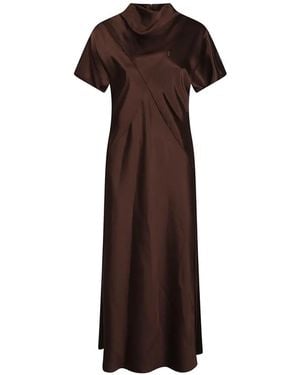 Pinko Cowl-Neck Dress - Brown