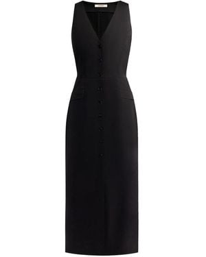 12 STOREEZ Button-Fastening Dress - Black