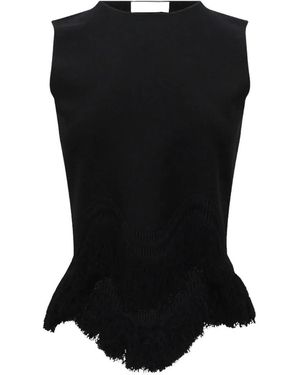 Ulla Johnson Koa Fringe-Trimmed Blouse - Black