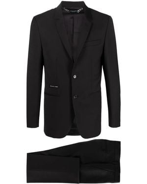 Philipp Plein Traje Con Logo - Negro