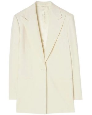 Burberry Wollen Jack Met Krijtstreep - Wit