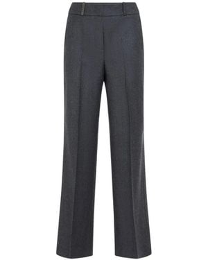 Peserico Pressed-Crease Pants - Blue