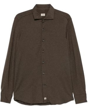 Sonrisa Long-Sleeve Spread-Collar Shirt - Brown