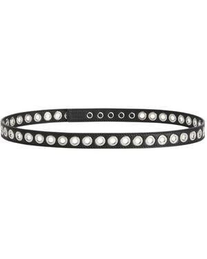 Jil Sander Leather Belt - White