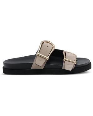 Ángel Alarcón Buckle-Fastening Suede Sandals - Black