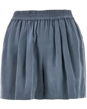 Emporio Armani Pleated Shorts - Blue