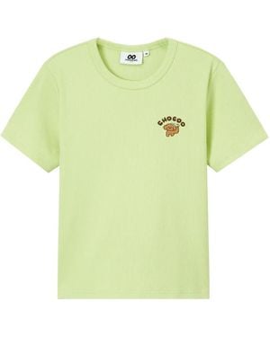 Chocoolate Camiseta Con Detalles Bordados - Verde