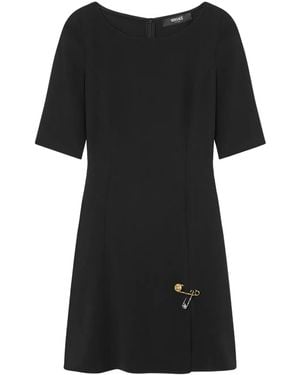 Versace Safety-Pin Mini Dress in Black | Lyst