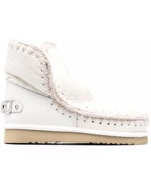 Mou Eskimo 18 Logo-Embellished Ankle Boots - White
