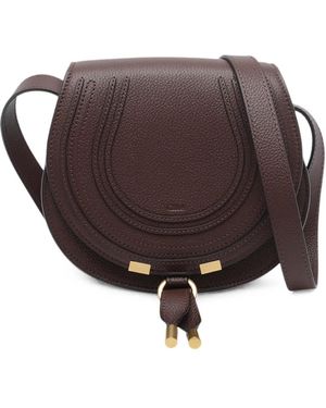 Chloé Marcie レザー ショルダーバッグ S - ブラウン