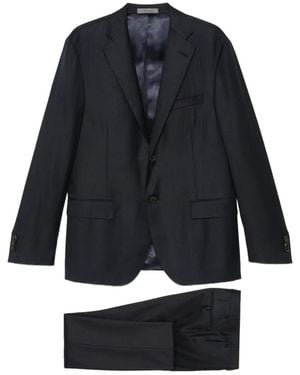 Corneliani Traje Con Botones Y Solapa De Muesca - Azul