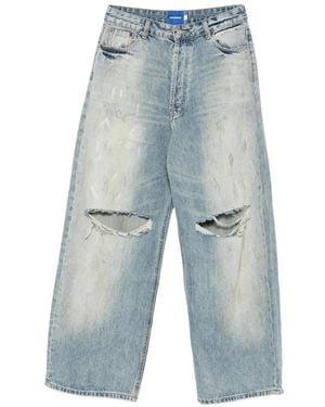 DAGGER Johnny Distressed Wide-Leg Jeans - Blue