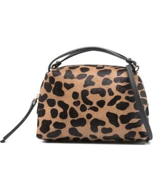 Gianni Chiarini Borsa Tote Alifa Leopardata - Nero