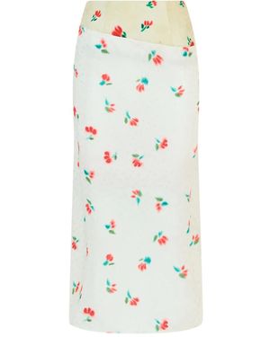 Rosie Assoulin Silk Midi Skirt - ホワイト