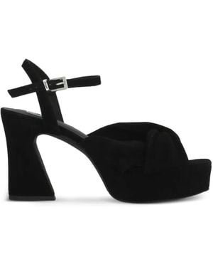 Ash Knotted Suede Sandals - Black