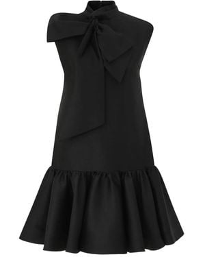 Zimmermann Tie-Neck Flared Mini Dress - Black