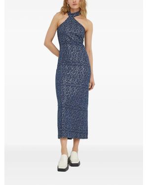 Résumé Abito Corto Con Scollo All'Americana - Blu