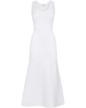 Ferragamo Slim-Fit Sleeveless Dress - White
