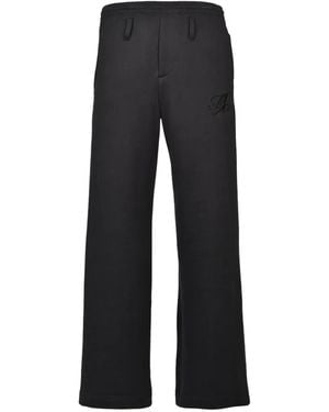 MASU Baggy-Silhouette Track Pants - Black