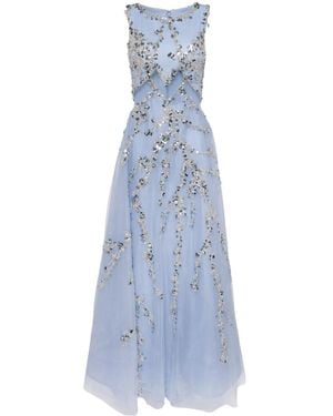 Saiid Kobeisy Sequin-embellished Tulle Gown - Blue