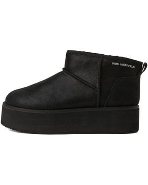 KARL LAGERFELD Platform Pull-On Boots - Black