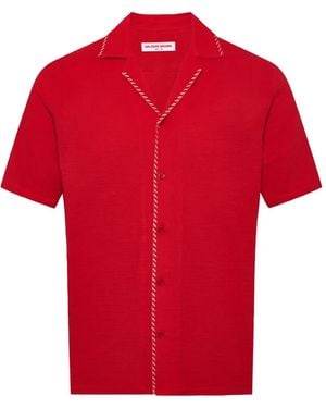 Orlebar Brown Maitan Edge Stitch Shirt - Red