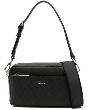 Calvin Klein Monogram Crossbody Bag - Black