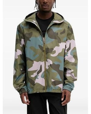 Helly Hansen Chaqueta con capucha y motivo militar - Gris