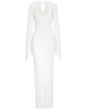 MANURI Crystal-Embellished Maxi Dress - White