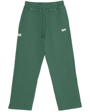 SUMMER GAMES Side-Stripe Organic-Cotton Track Pants - Green