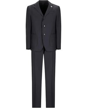 Lardini Costume À Simple Boutonnage - Noir