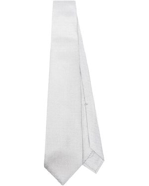 Barba Napoli Cravatta Con Effetto Jacquard - Bianco