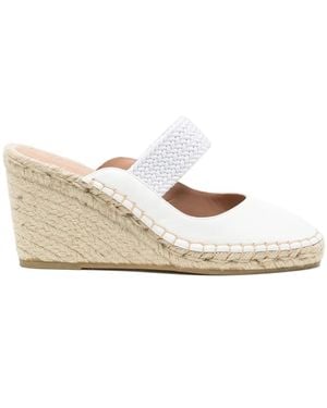 Malone Souliers Siena 70 Wedge Mules - Natural